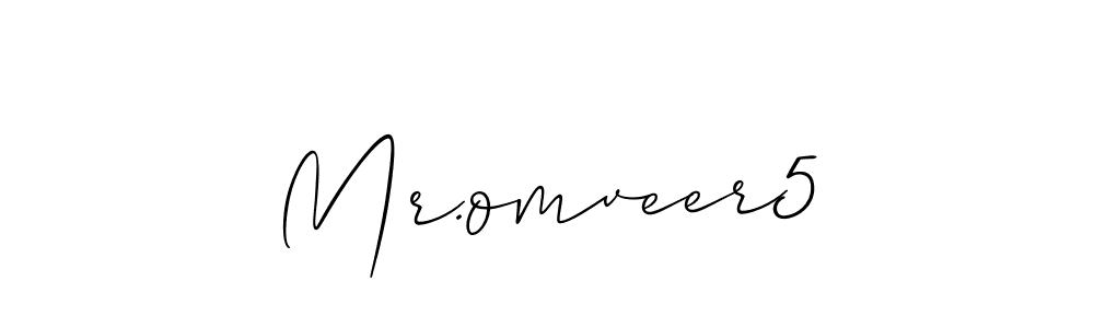 Also You can easily find your signature by using the search form. We will create Mr.omveer5 name handwritten signature images for you free of cost using Allison_Script sign style. Mr.omveer5 signature style 2 images and pictures png