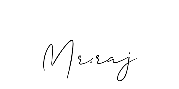 Use a signature maker to create a handwritten signature online. With this signature software, you can design (Allison_Script) your own signature for name Mr.raj. Mr.raj signature style 2 images and pictures png