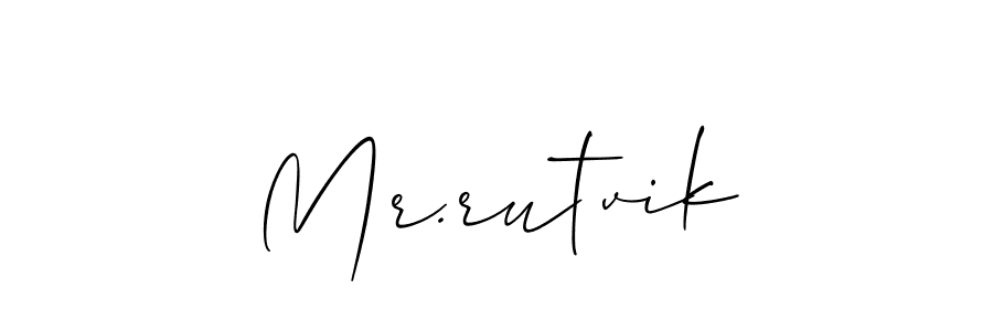 Design your own signature with our free online signature maker. With this signature software, you can create a handwritten (Allison_Script) signature for name Mr.rutvik. Mr.rutvik signature style 2 images and pictures png