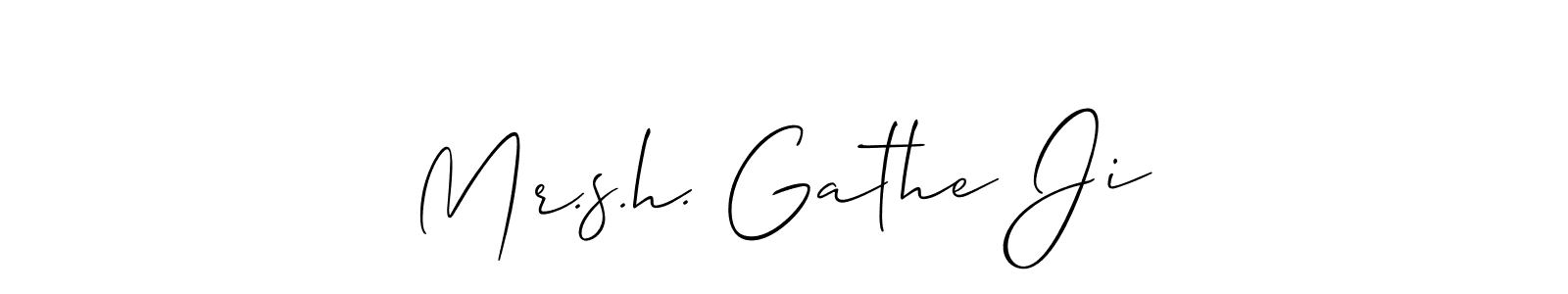 Also You can easily find your signature by using the search form. We will create Mr.s.h. Gathe Ji name handwritten signature images for you free of cost using Allison_Script sign style. Mr.s.h. Gathe Ji signature style 2 images and pictures png