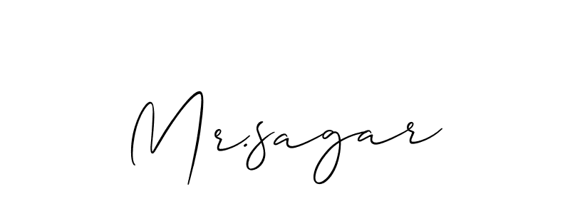 How to make Mr.sagar signature? Allison_Script is a professional autograph style. Create handwritten signature for Mr.sagar name. Mr.sagar signature style 2 images and pictures png