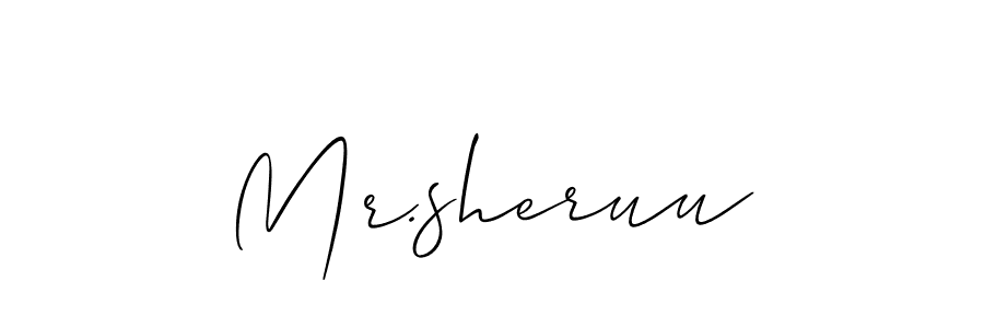 Create a beautiful signature design for name Mr.sheruu. With this signature (Allison_Script) fonts, you can make a handwritten signature for free. Mr.sheruu signature style 2 images and pictures png
