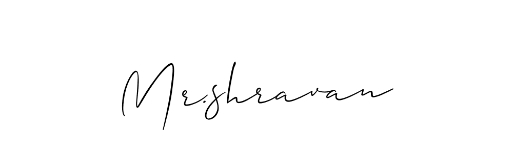 How to make Mr.shravan signature? Allison_Script is a professional autograph style. Create handwritten signature for Mr.shravan name. Mr.shravan signature style 2 images and pictures png