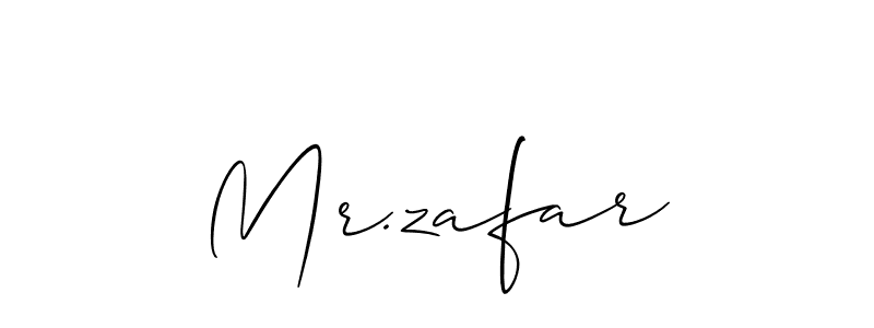 Also we have Mr.zafar name is the best signature style. Create professional handwritten signature collection using Allison_Script autograph style. Mr.zafar signature style 2 images and pictures png