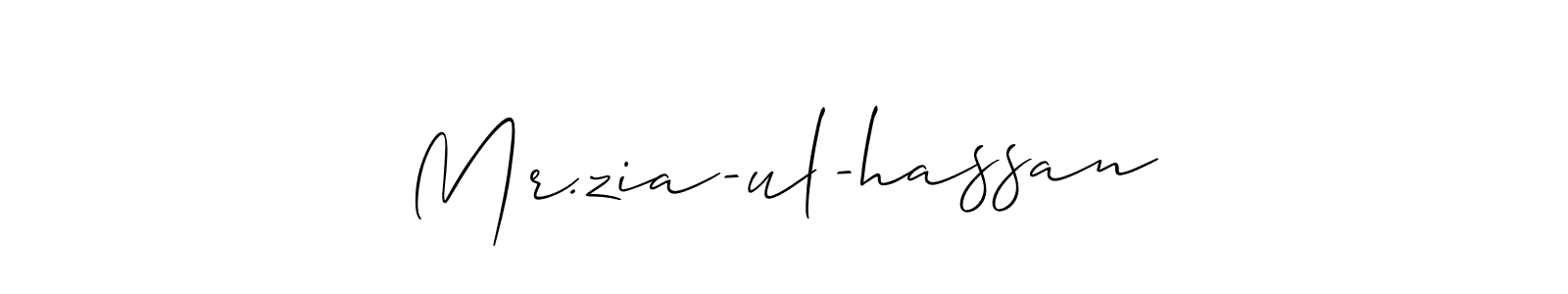 Mr.zia-ul-hassan stylish signature style. Best Handwritten Sign (Allison_Script) for my name. Handwritten Signature Collection Ideas for my name Mr.zia-ul-hassan. Mr.zia-ul-hassan signature style 2 images and pictures png