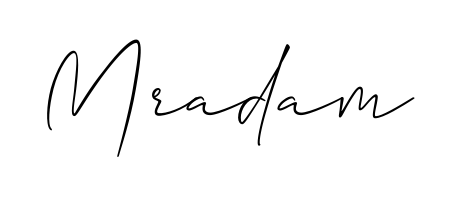 Try this chic Mradam handwritten sign style. Using Allison_Script font elements, it gives your name a sleek, memorable identity. Mradam signature style 2 images and pictures png