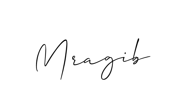 Allison_Script is a professional signature style that is perfect for those who want to add a touch of class to their signature. It is also a great choice for those who want to make their signature more unique. Get Mragib name to fancy signature for free. Mragib signature style 2 images and pictures png