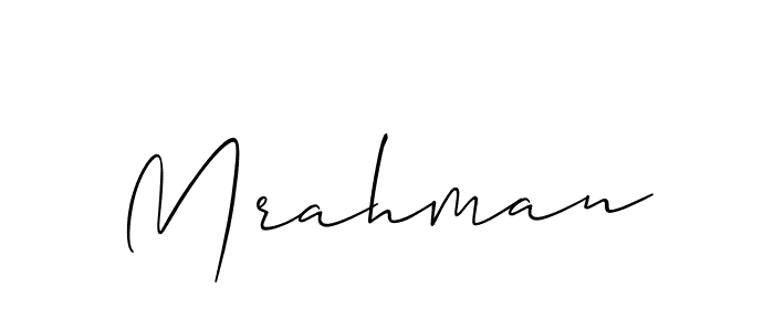 It looks lik you need a new signature style for name Mrahman. Design unique handwritten (Allison_Script) signature with our free signature maker in just a few clicks. Mrahman signature style 2 images and pictures png