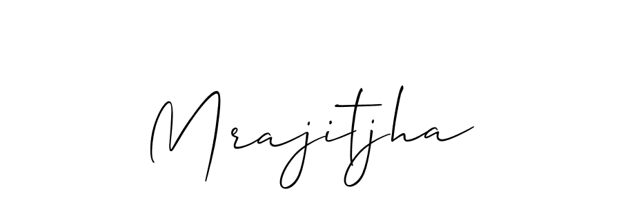 How to make Mrajitjha name signature. Use Allison_Script style for creating short signs online. This is the latest handwritten sign. Mrajitjha signature style 2 images and pictures png