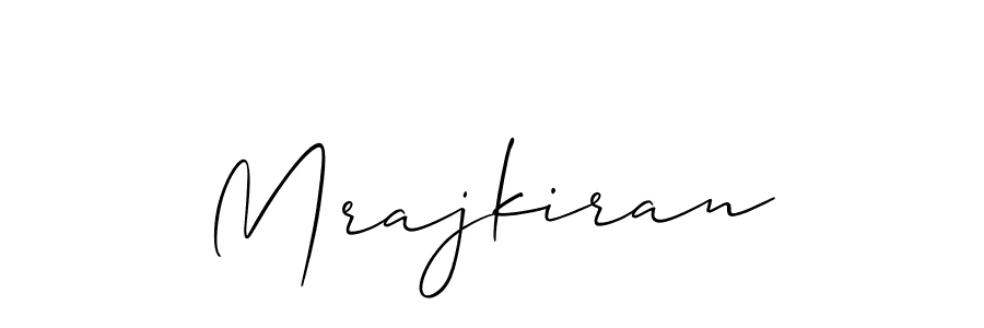 The best way (Allison_Script) to make a short signature is to pick only two or three words in your name. The name Mrajkiran include a total of six letters. For converting this name. Mrajkiran signature style 2 images and pictures png