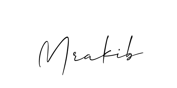 Mrakib stylish signature style. Best Handwritten Sign (Allison_Script) for my name. Handwritten Signature Collection Ideas for my name Mrakib. Mrakib signature style 2 images and pictures png