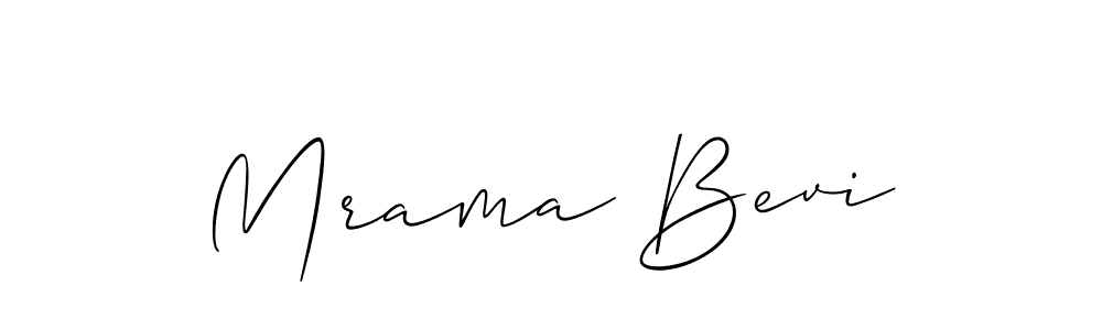 How to make Mrama Bevi signature? Allison_Script is a professional autograph style. Create handwritten signature for Mrama Bevi name. Mrama Bevi signature style 2 images and pictures png