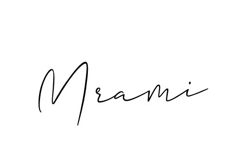 It looks lik you need a new signature style for name Mrami. Design unique handwritten (Allison_Script) signature with our free signature maker in just a few clicks. Mrami signature style 2 images and pictures png