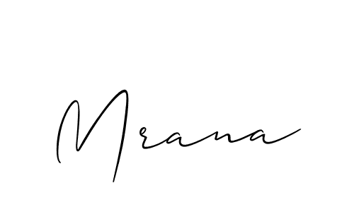 Create a beautiful signature design for name Mrana. With this signature (Allison_Script) fonts, you can make a handwritten signature for free. Mrana signature style 2 images and pictures png