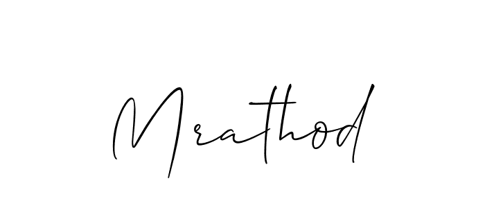 Make a beautiful signature design for name Mrathod. With this signature (Allison_Script) style, you can create a handwritten signature for free. Mrathod signature style 2 images and pictures png