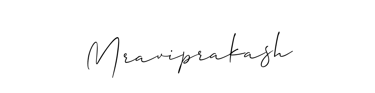 Use a signature maker to create a handwritten signature online. With this signature software, you can design (Allison_Script) your own signature for name Mraviprakash. Mraviprakash signature style 2 images and pictures png