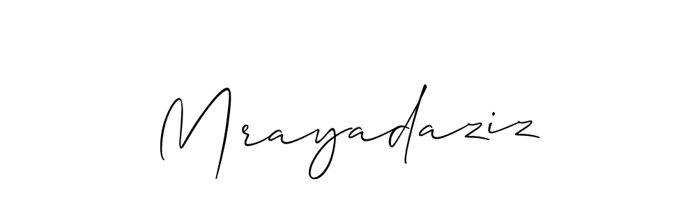 Mrayadaziz stylish signature style. Best Handwritten Sign (Allison_Script) for my name. Handwritten Signature Collection Ideas for my name Mrayadaziz. Mrayadaziz signature style 2 images and pictures png