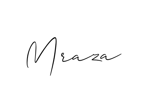 How to make Mraza name signature. Use Allison_Script style for creating short signs online. This is the latest handwritten sign. Mraza signature style 2 images and pictures png