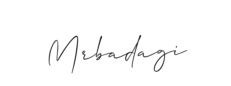 Use a signature maker to create a handwritten signature online. With this signature software, you can design (Allison_Script) your own signature for name Mrbadagi. Mrbadagi signature style 2 images and pictures png