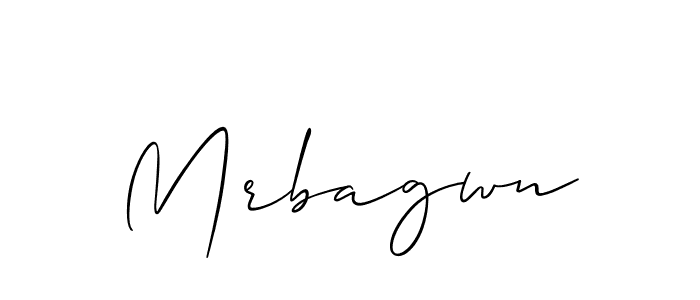 How to make Mrbagwn signature? Allison_Script is a professional autograph style. Create handwritten signature for Mrbagwn name. Mrbagwn signature style 2 images and pictures png