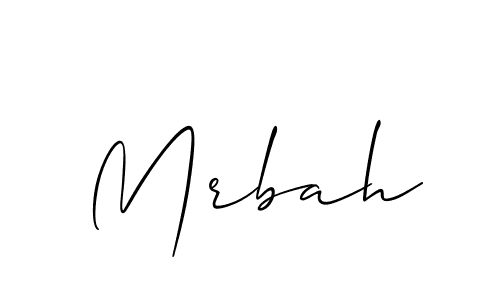 Mrbah stylish signature style. Best Handwritten Sign (Allison_Script) for my name. Handwritten Signature Collection Ideas for my name Mrbah. Mrbah signature style 2 images and pictures png