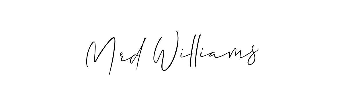 Similarly Allison_Script is the best handwritten signature design. Signature creator online .You can use it as an online autograph creator for name Mrd Williams. Mrd Williams signature style 2 images and pictures png