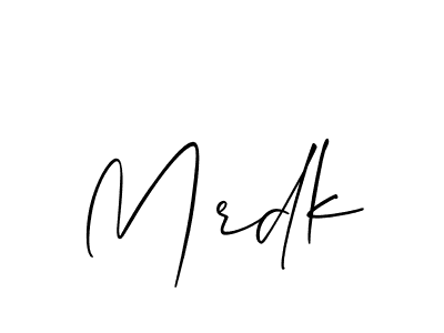 Create a beautiful signature design for name Mrdk. With this signature (Allison_Script) fonts, you can make a handwritten signature for free. Mrdk signature style 2 images and pictures png