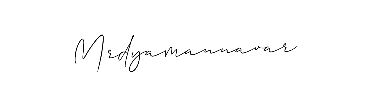 Create a beautiful signature design for name Mrdyamannavar. With this signature (Allison_Script) fonts, you can make a handwritten signature for free. Mrdyamannavar signature style 2 images and pictures png