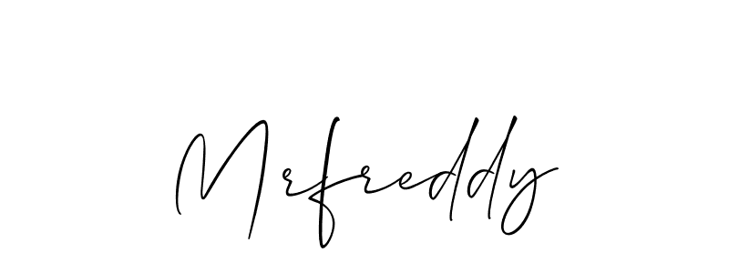 Make a beautiful signature design for name Mrfreddy. With this signature (Allison_Script) style, you can create a handwritten signature for free. Mrfreddy signature style 2 images and pictures png