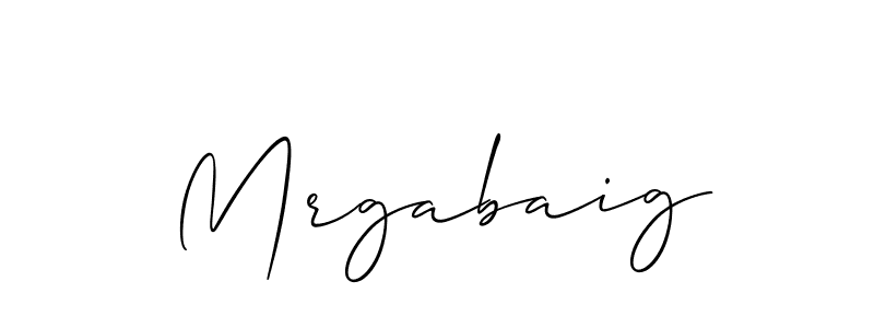 How to make Mrgabaig name signature. Use Allison_Script style for creating short signs online. This is the latest handwritten sign. Mrgabaig signature style 2 images and pictures png