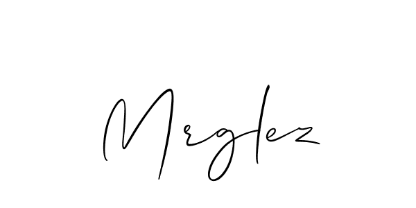 Use a signature maker to create a handwritten signature online. With this signature software, you can design (Allison_Script) your own signature for name Mrglez. Mrglez signature style 2 images and pictures png