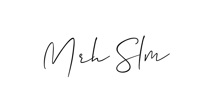 Mrh Slm stylish signature style. Best Handwritten Sign (Allison_Script) for my name. Handwritten Signature Collection Ideas for my name Mrh Slm. Mrh Slm signature style 2 images and pictures png