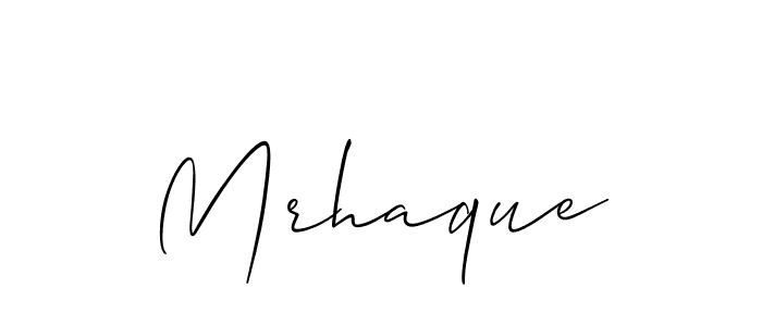 if you are searching for the best signature style for your name Mrhaque. so please give up your signature search. here we have designed multiple signature styles  using Allison_Script. Mrhaque signature style 2 images and pictures png