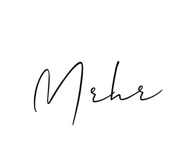 Use a signature maker to create a handwritten signature online. With this signature software, you can design (Allison_Script) your own signature for name Mrhr. Mrhr signature style 2 images and pictures png
