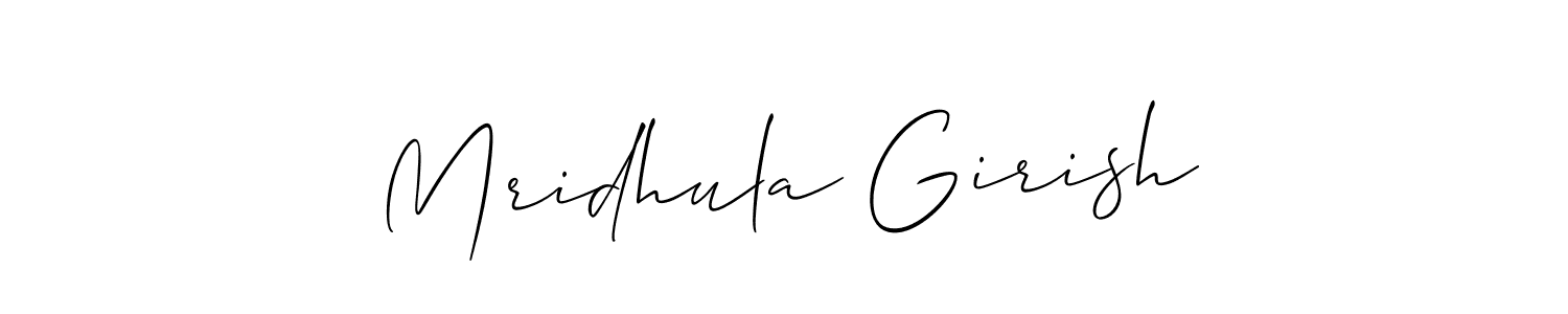 Best and Professional Signature Style for Mridhula Girish. Allison_Script Best Signature Style Collection. Mridhula Girish signature style 2 images and pictures png