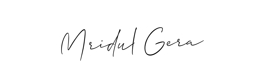 Use a signature maker to create a handwritten signature online. With this signature software, you can design (Allison_Script) your own signature for name Mridul Gera. Mridul Gera signature style 2 images and pictures png