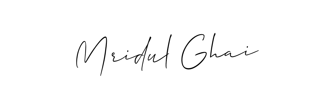 The best way (Allison_Script) to make a short signature is to pick only two or three words in your name. The name Mridul Ghai include a total of six letters. For converting this name. Mridul Ghai signature style 2 images and pictures png