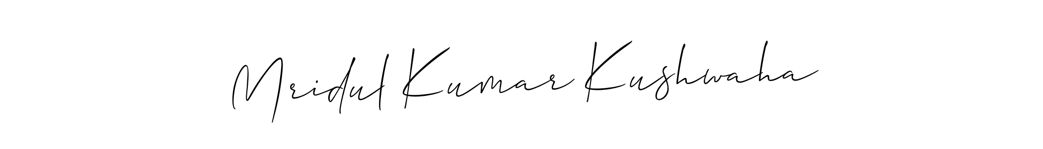 How to make Mridul Kumar Kushwaha signature? Allison_Script is a professional autograph style. Create handwritten signature for Mridul Kumar Kushwaha name. Mridul Kumar Kushwaha signature style 2 images and pictures png