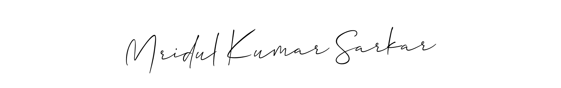 Make a short Mridul Kumar Sarkar signature style. Manage your documents anywhere anytime using Allison_Script. Create and add eSignatures, submit forms, share and send files easily. Mridul Kumar Sarkar signature style 2 images and pictures png