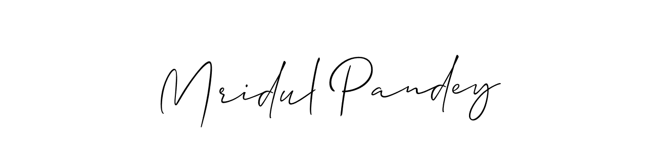 The best way (Allison_Script) to make a short signature is to pick only two or three words in your name. The name Mridul Pandey include a total of six letters. For converting this name. Mridul Pandey signature style 2 images and pictures png