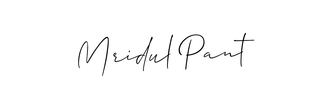 The best way (Allison_Script) to make a short signature is to pick only two or three words in your name. The name Mridul Pant include a total of six letters. For converting this name. Mridul Pant signature style 2 images and pictures png