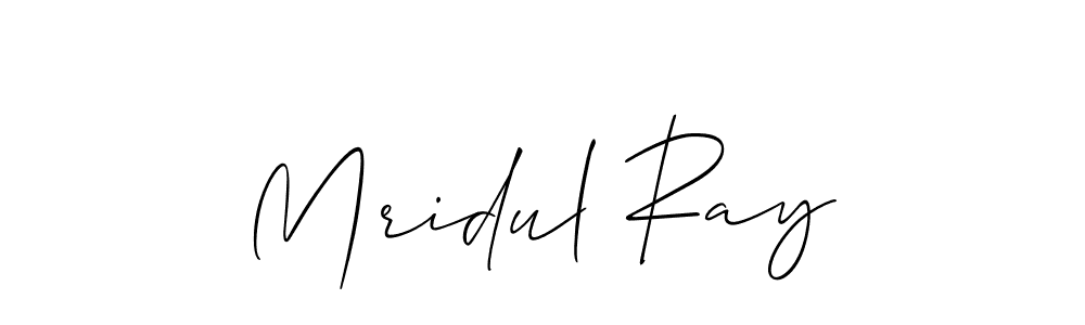 How to Draw Mridul Ray signature style? Allison_Script is a latest design signature styles for name Mridul Ray. Mridul Ray signature style 2 images and pictures png