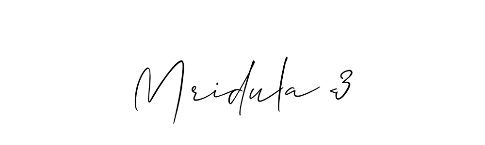 Create a beautiful signature design for name Mridula <3. With this signature (Allison_Script) fonts, you can make a handwritten signature for free. Mridula <3 signature style 2 images and pictures png