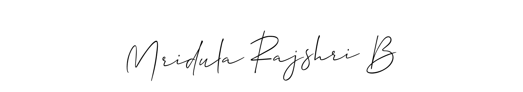 Here are the top 10 professional signature styles for the name Mridula Rajshri B. These are the best autograph styles you can use for your name. Mridula Rajshri B signature style 2 images and pictures png