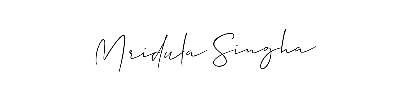 Mridula Singha stylish signature style. Best Handwritten Sign (Allison_Script) for my name. Handwritten Signature Collection Ideas for my name Mridula Singha. Mridula Singha signature style 2 images and pictures png