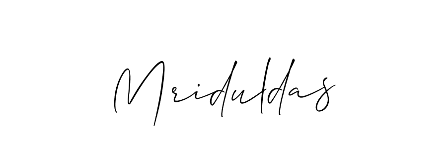 Design your own signature with our free online signature maker. With this signature software, you can create a handwritten (Allison_Script) signature for name Mriduldas. Mriduldas signature style 2 images and pictures png