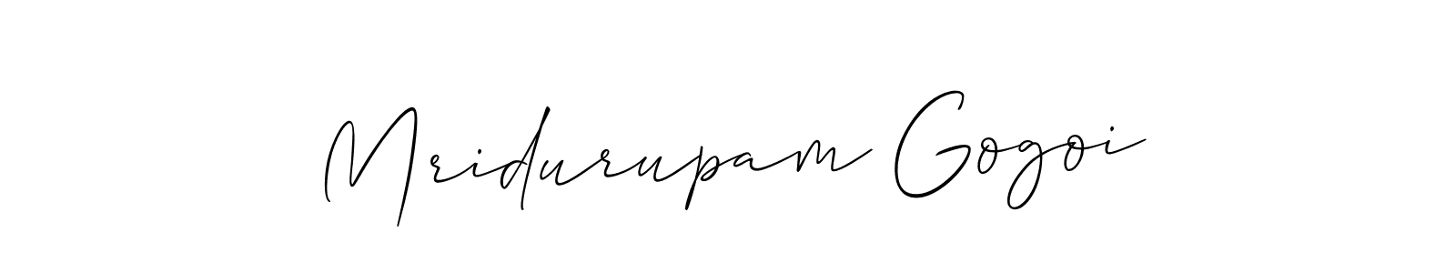 if you are searching for the best signature style for your name Mridurupam Gogoi. so please give up your signature search. here we have designed multiple signature styles  using Allison_Script. Mridurupam Gogoi signature style 2 images and pictures png