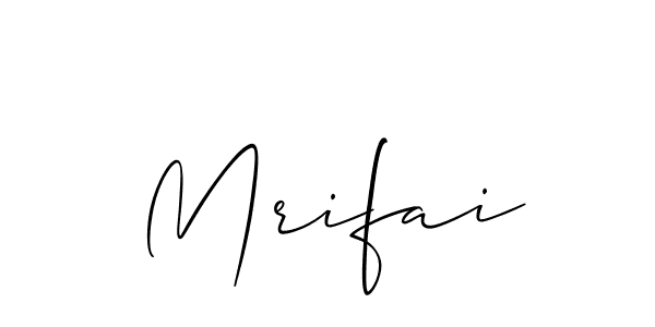 Create a beautiful signature design for name Mrifai. With this signature (Allison_Script) fonts, you can make a handwritten signature for free. Mrifai signature style 2 images and pictures png