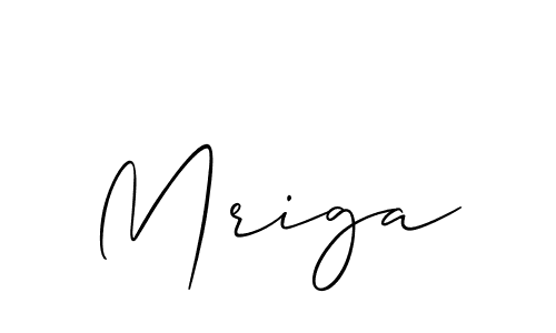 How to make Mriga signature? Allison_Script is a professional autograph style. Create handwritten signature for Mriga name. Mriga signature style 2 images and pictures png