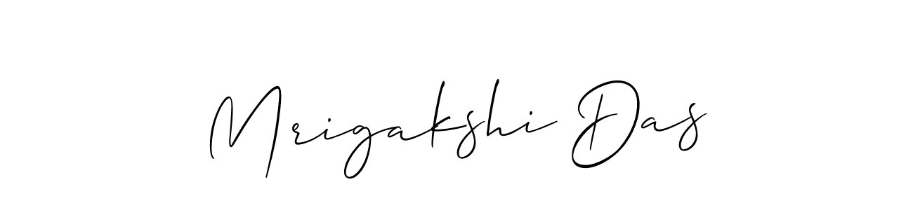 Create a beautiful signature design for name Mrigakshi Das. With this signature (Allison_Script) fonts, you can make a handwritten signature for free. Mrigakshi Das signature style 2 images and pictures png